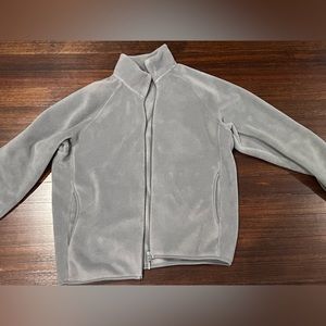 uniqlo men’s medium grey fleece zip up sweatshirt sweater